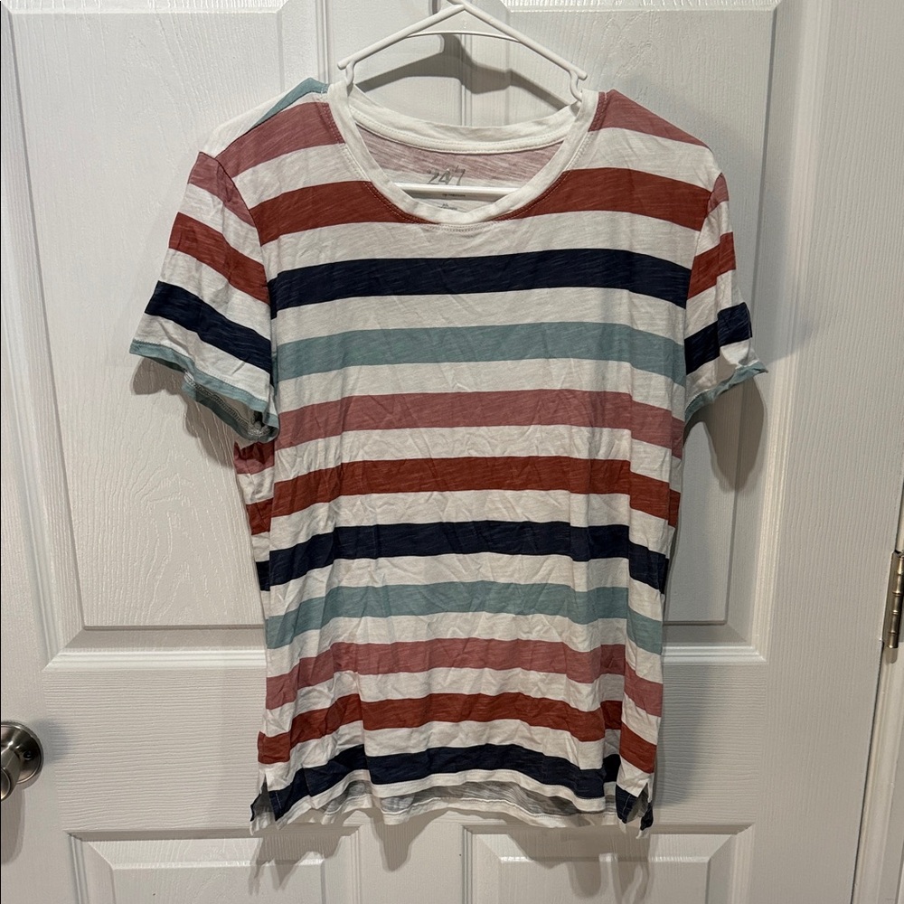 Maurices 24/7 Pink and White Tee